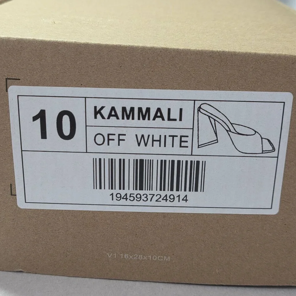 NWT Journee Collection Women's Kammali Sculpted Heel Sandals - Off White